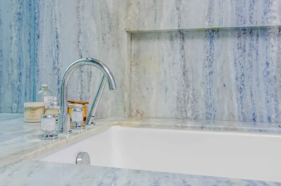 Restored marble surface in a Toronto home